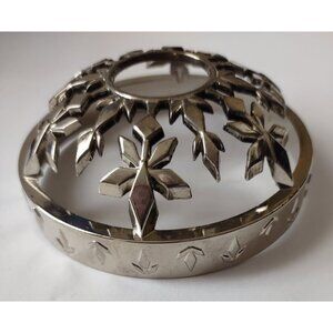 Yankee Candle Illuma-Lid Jar Candle Topper Snowflakes Silver